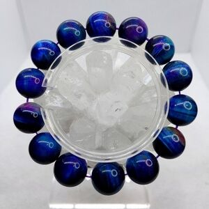 ● 14.5mm Chunky "Galaxy" Tiger Eye Bracelet